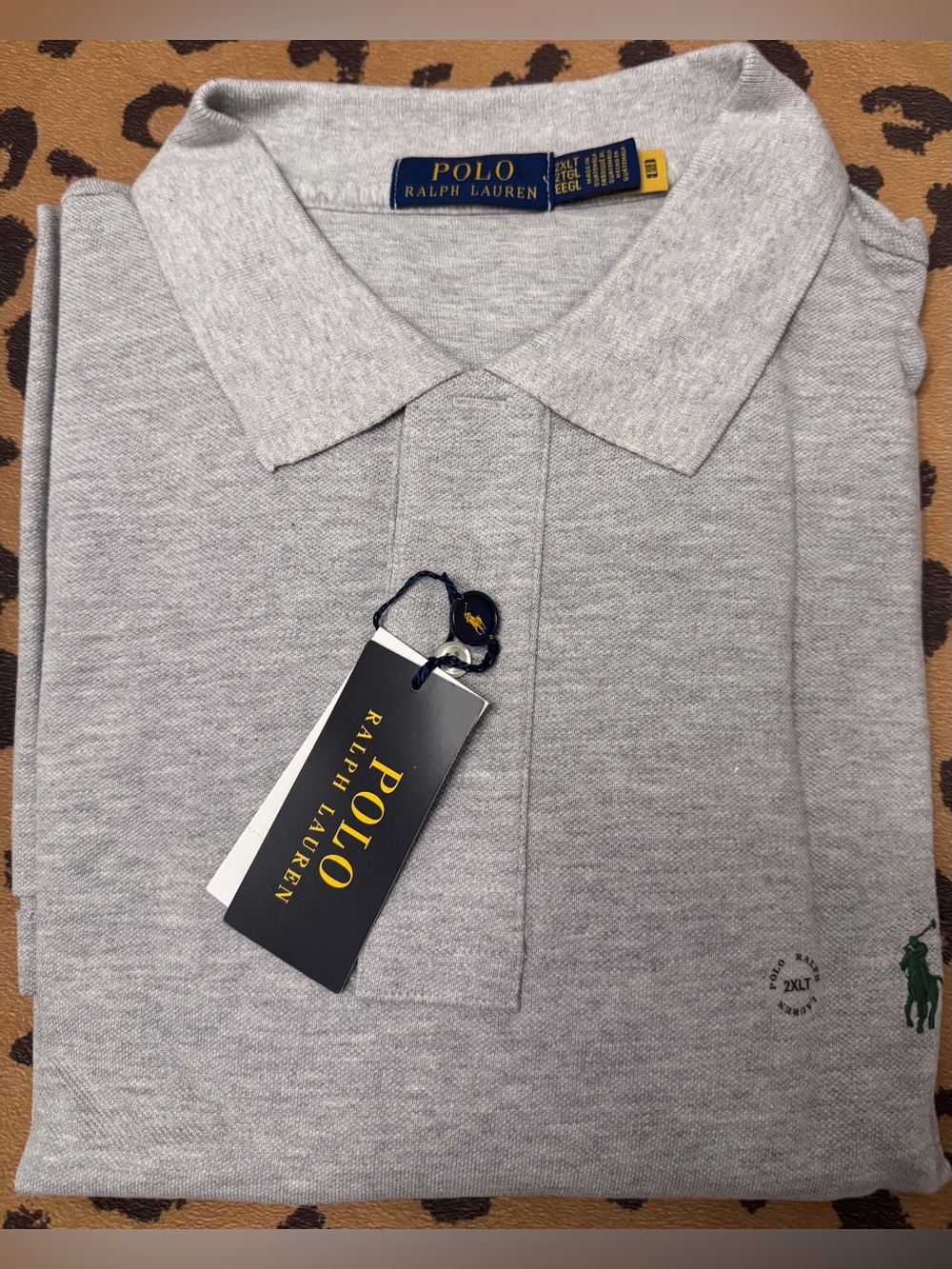 Ralph Lauren Polo Shirt in Grey with Green Pony